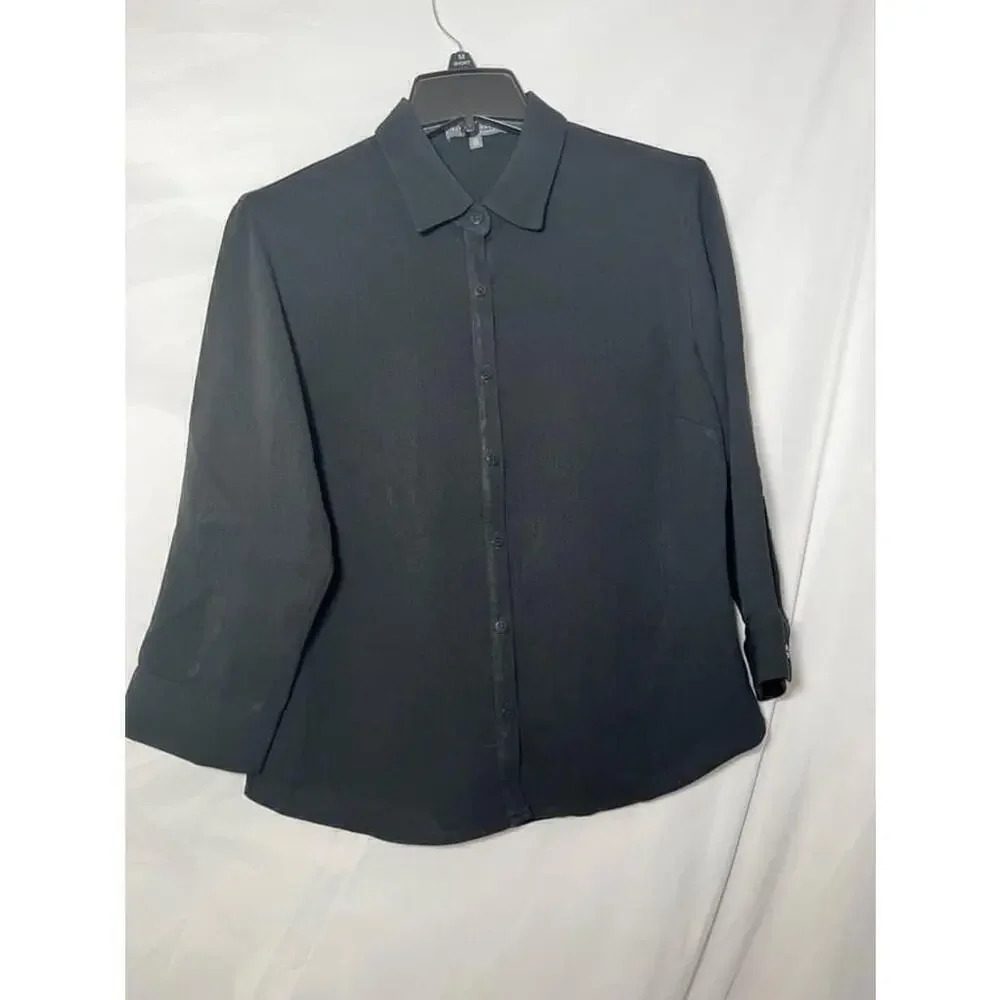 Alex Garfield‎ Black lightweight Blouse Size 8